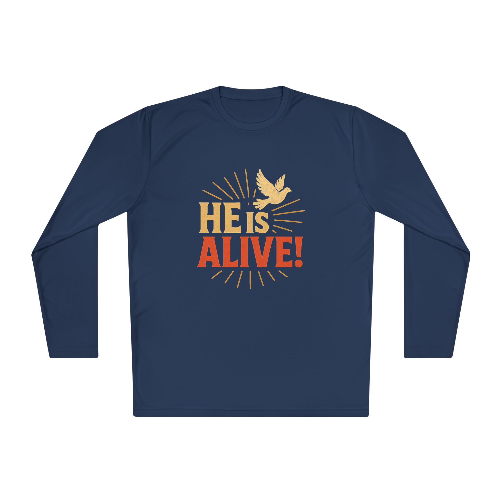 He is Alive – Unisex Lightweight Long Sleeve Tee (with Dove Design) - Image 45