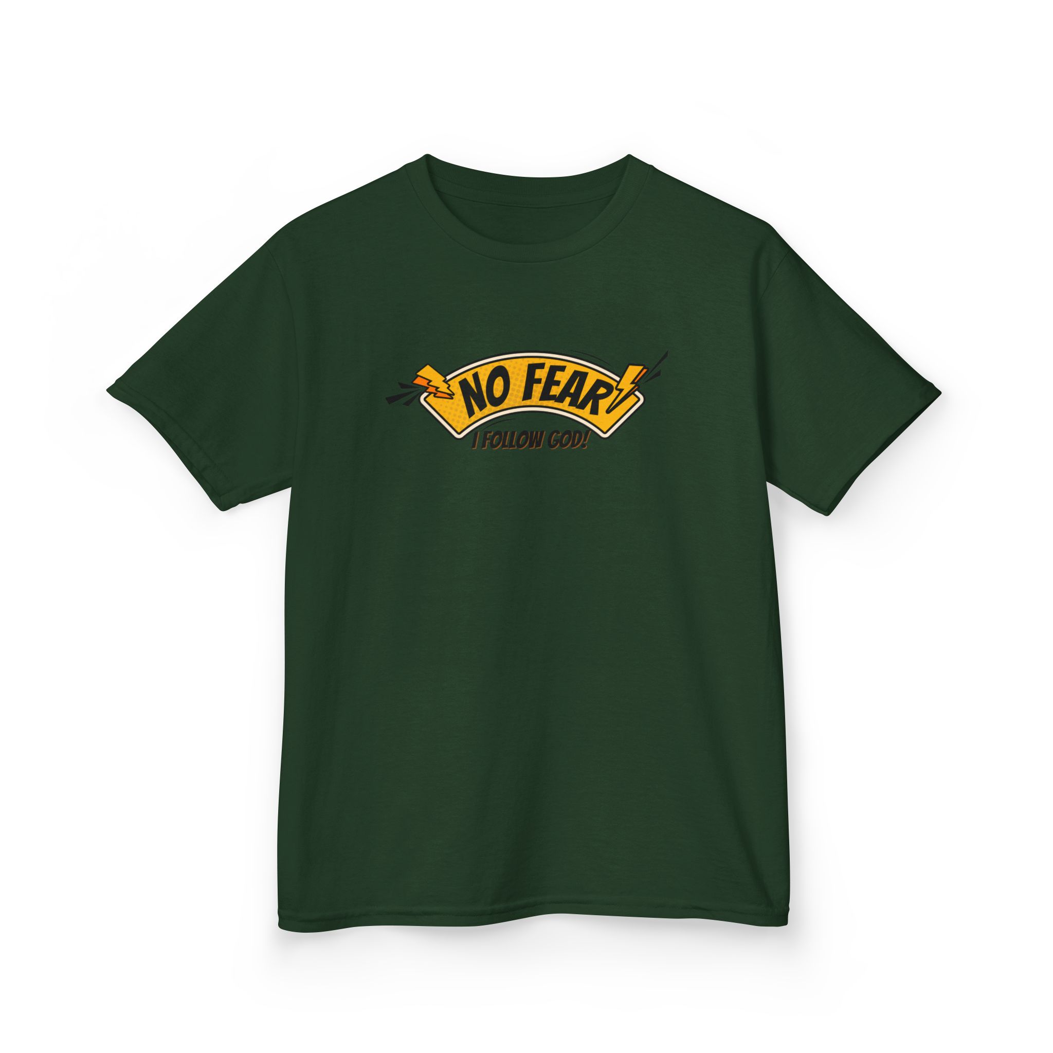 No Fear, I Follow God – Kids Bold Faith Tee | Living Like Heroes - Image 19