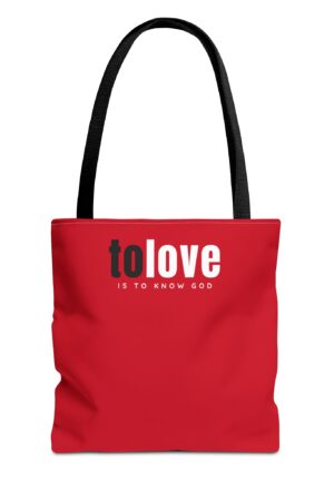 Tote Bag 'To Love Is To Know God' - All-Over Print, 3 Sizes & Colors