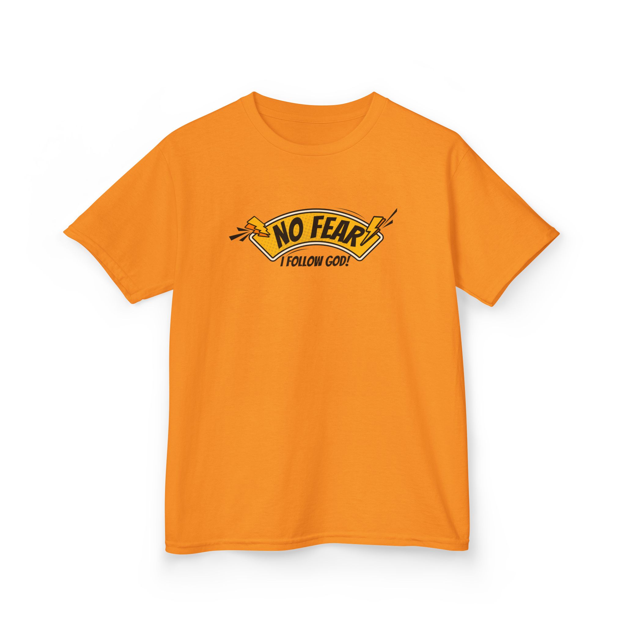No Fear, I Follow God – Kids Bold Faith Tee | Living Like Heroes - Image 15