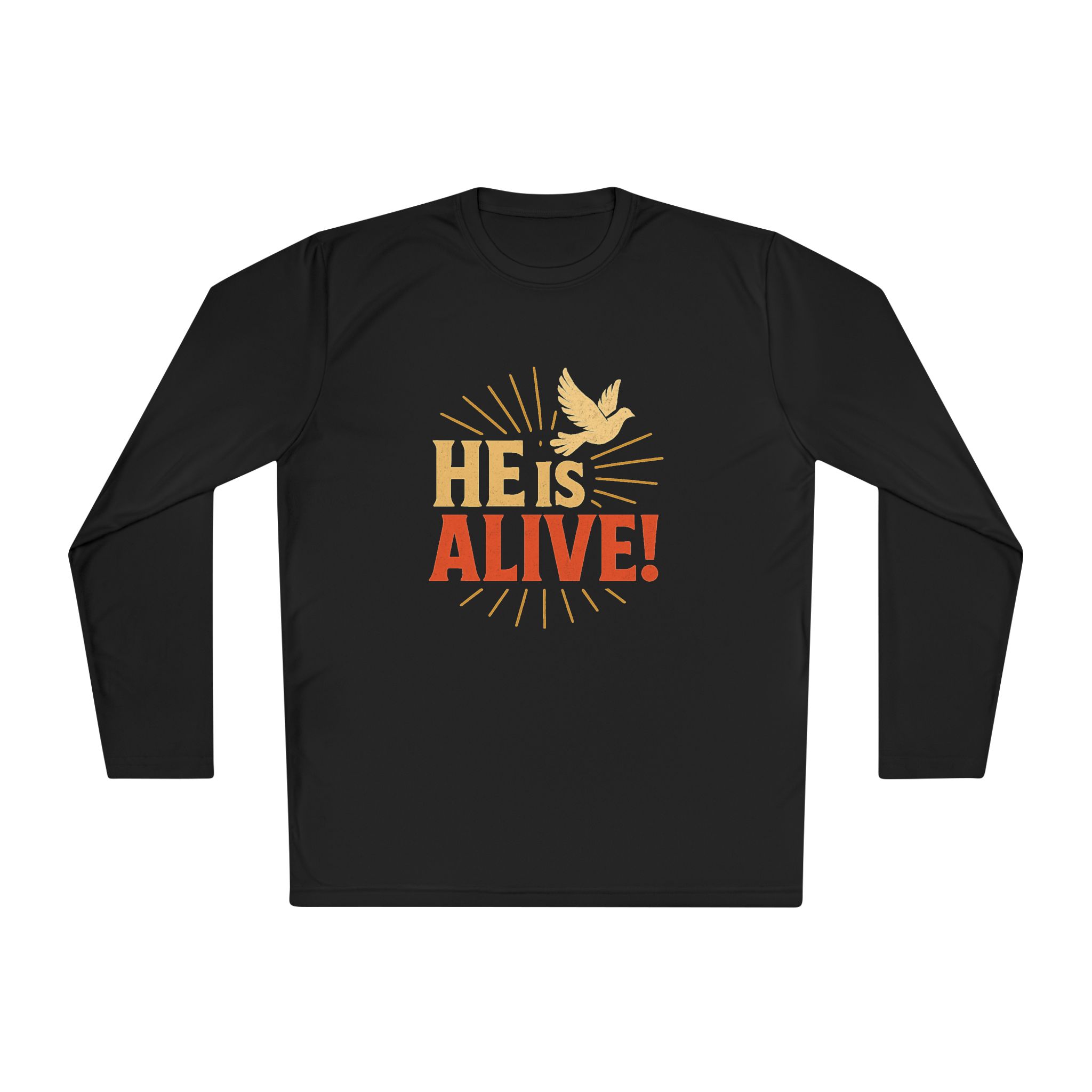 He is Alive – Unisex Lightweight Long Sleeve Tee (with Dove Design) - Image 5