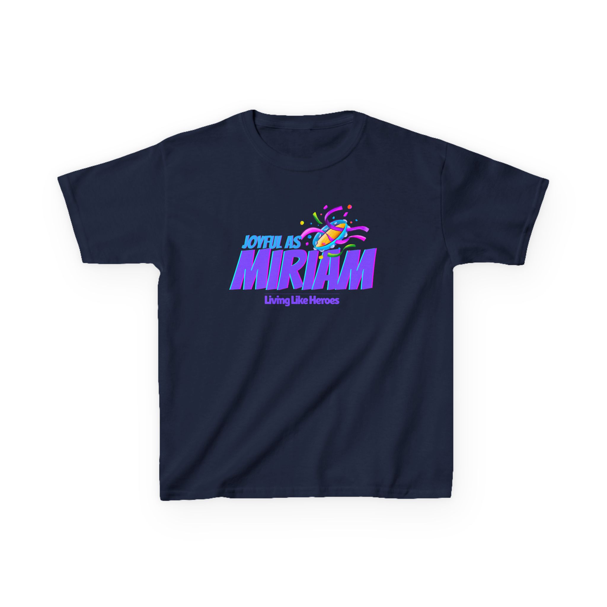 Joyful as Miriam – Kids Worship Tee | Living Like Heroes - Image 41