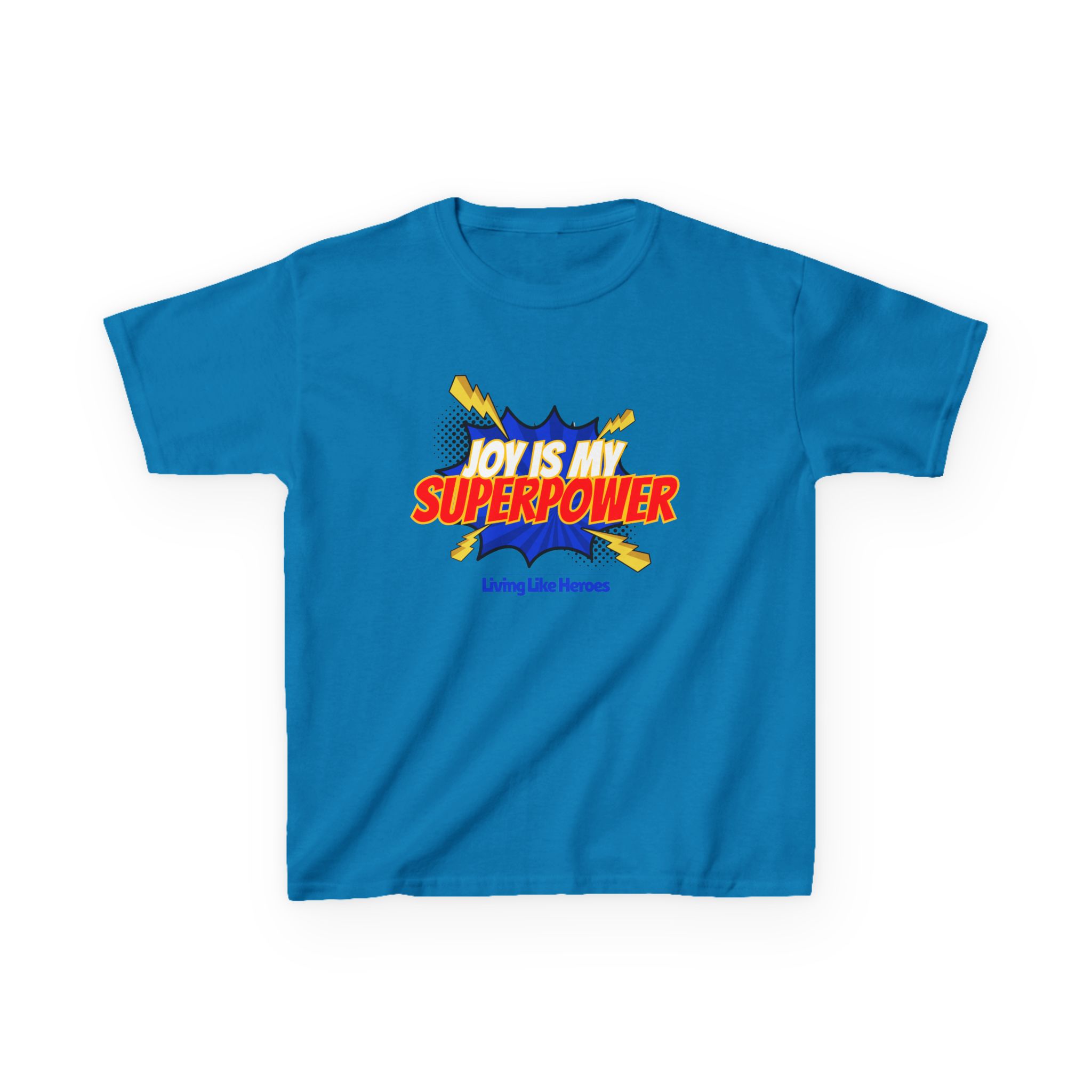 Joy Is My Superpower – Kids Christian Comic Tee | Living Like Heroes - Image 37