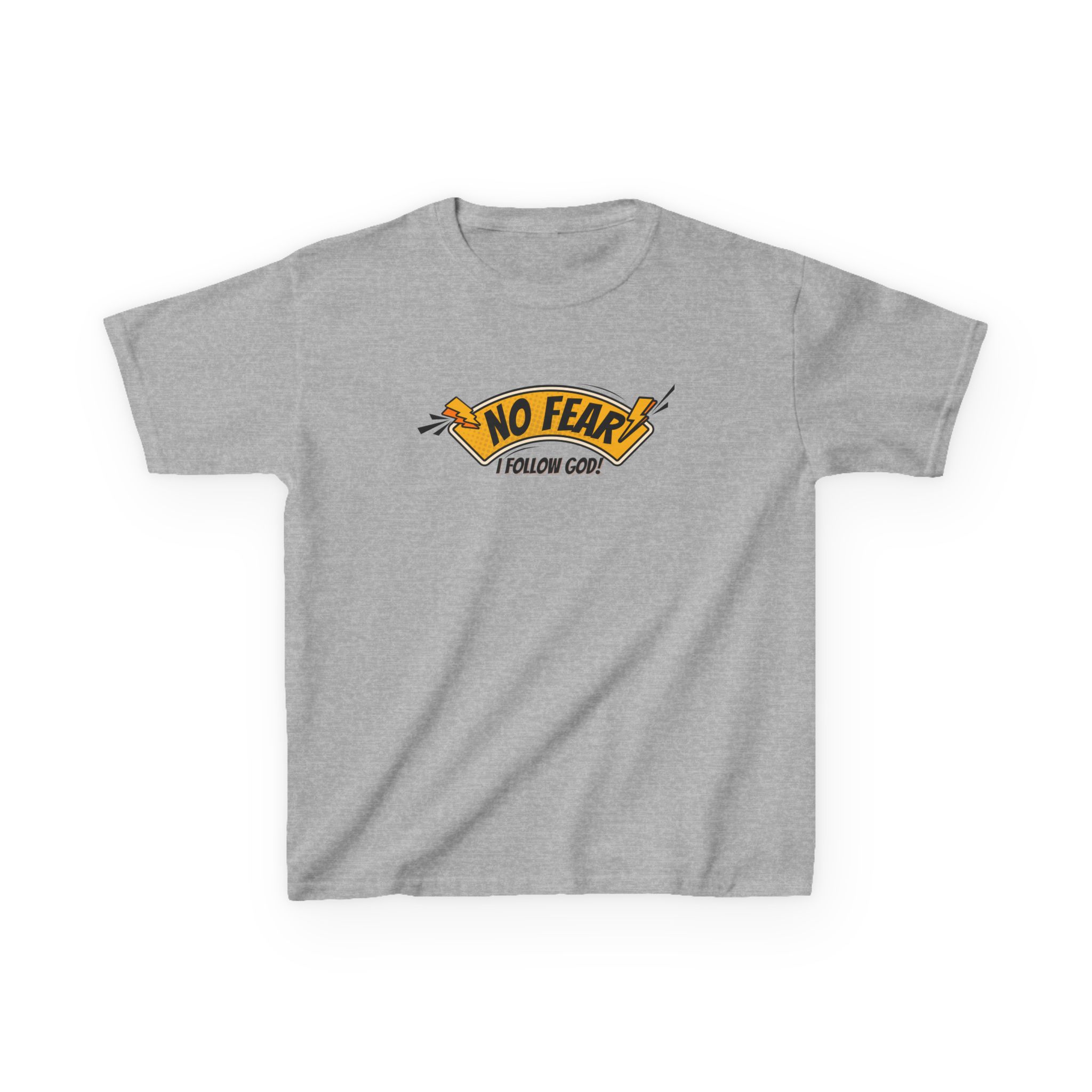 No Fear, I Follow God – Kids Bold Faith Tee | Living Like Heroes - Image 9