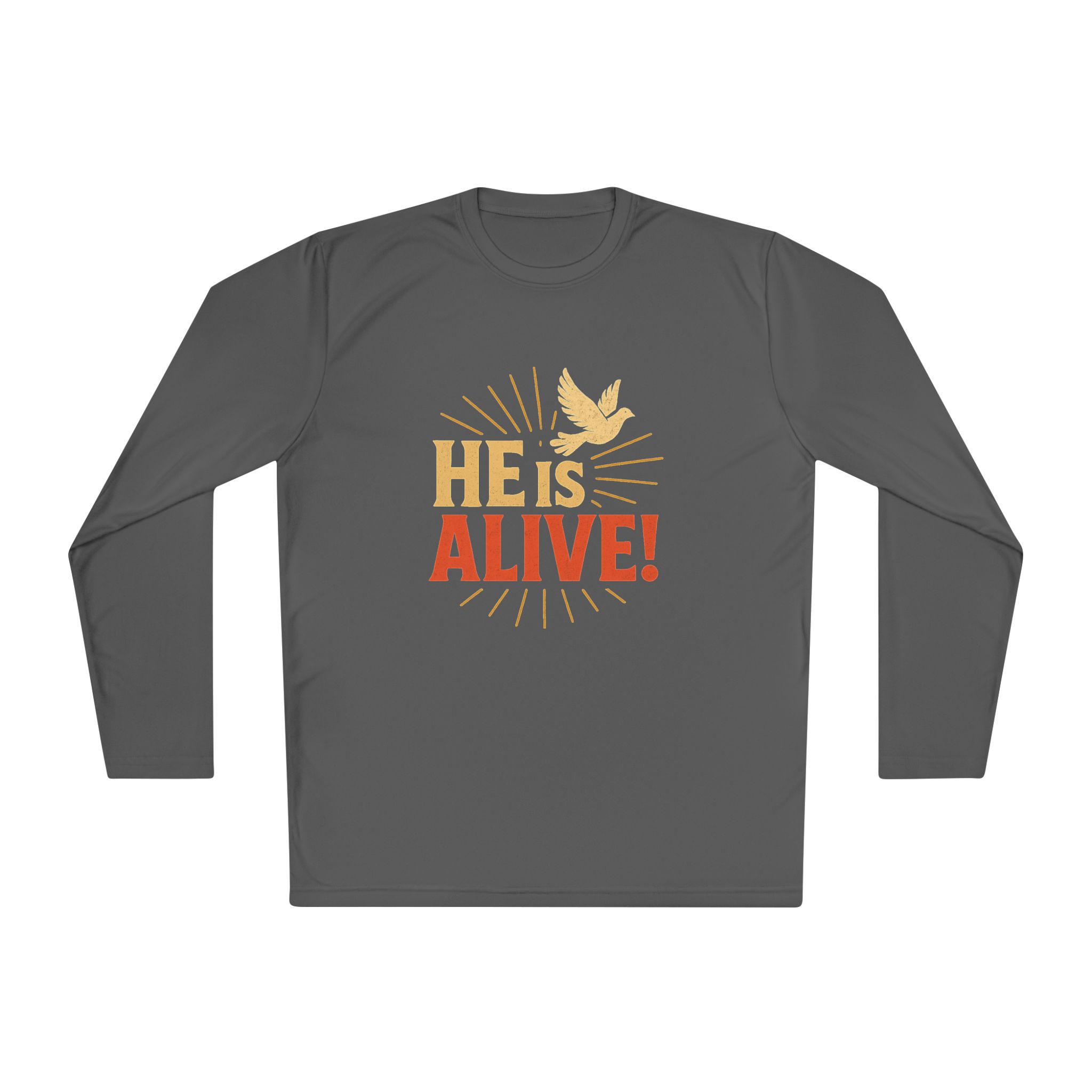 He is Alive – Unisex Lightweight Long Sleeve Tee (with Dove Design) - Image 17
