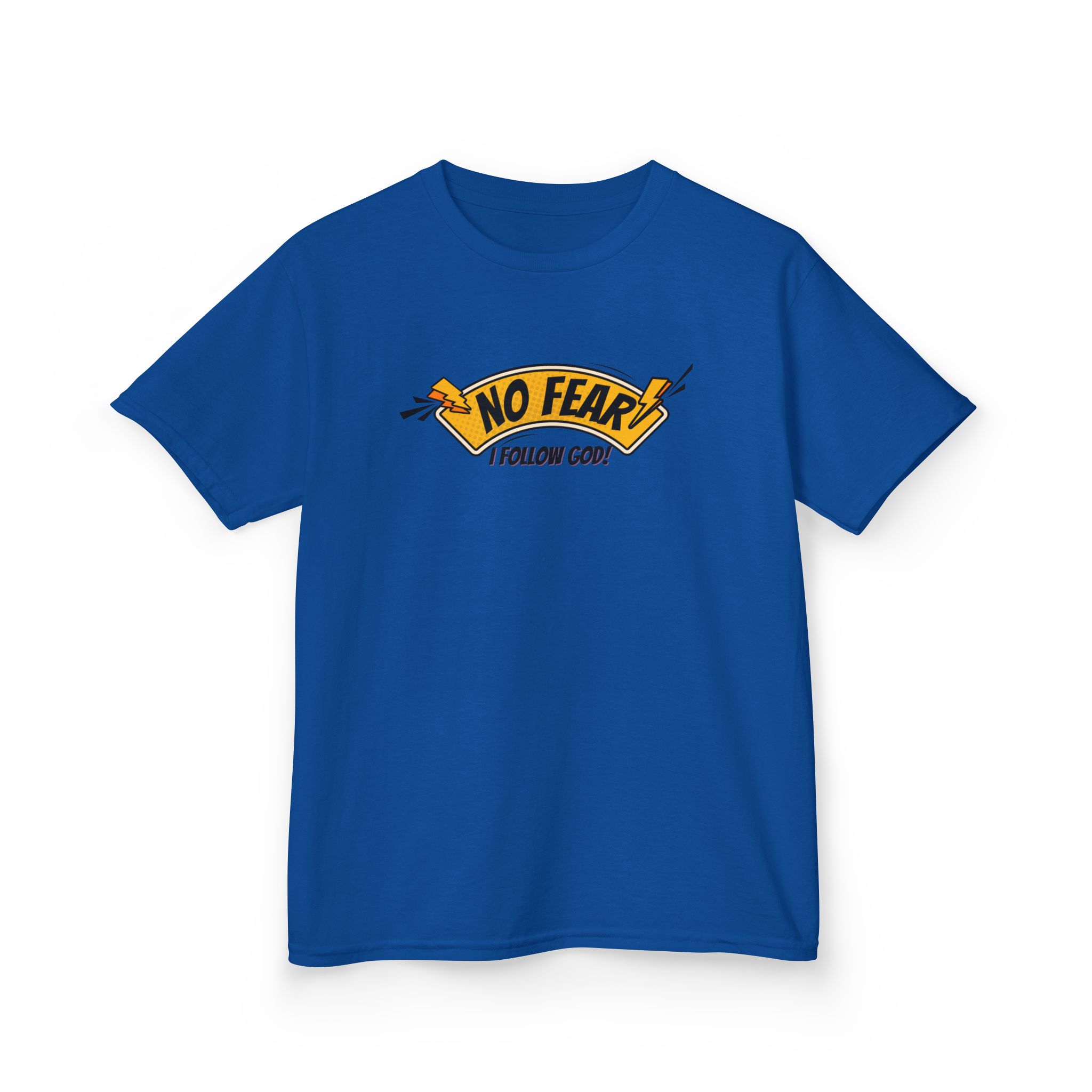 No Fear, I Follow God – Kids Bold Faith Tee | Living Like Heroes - Image 43