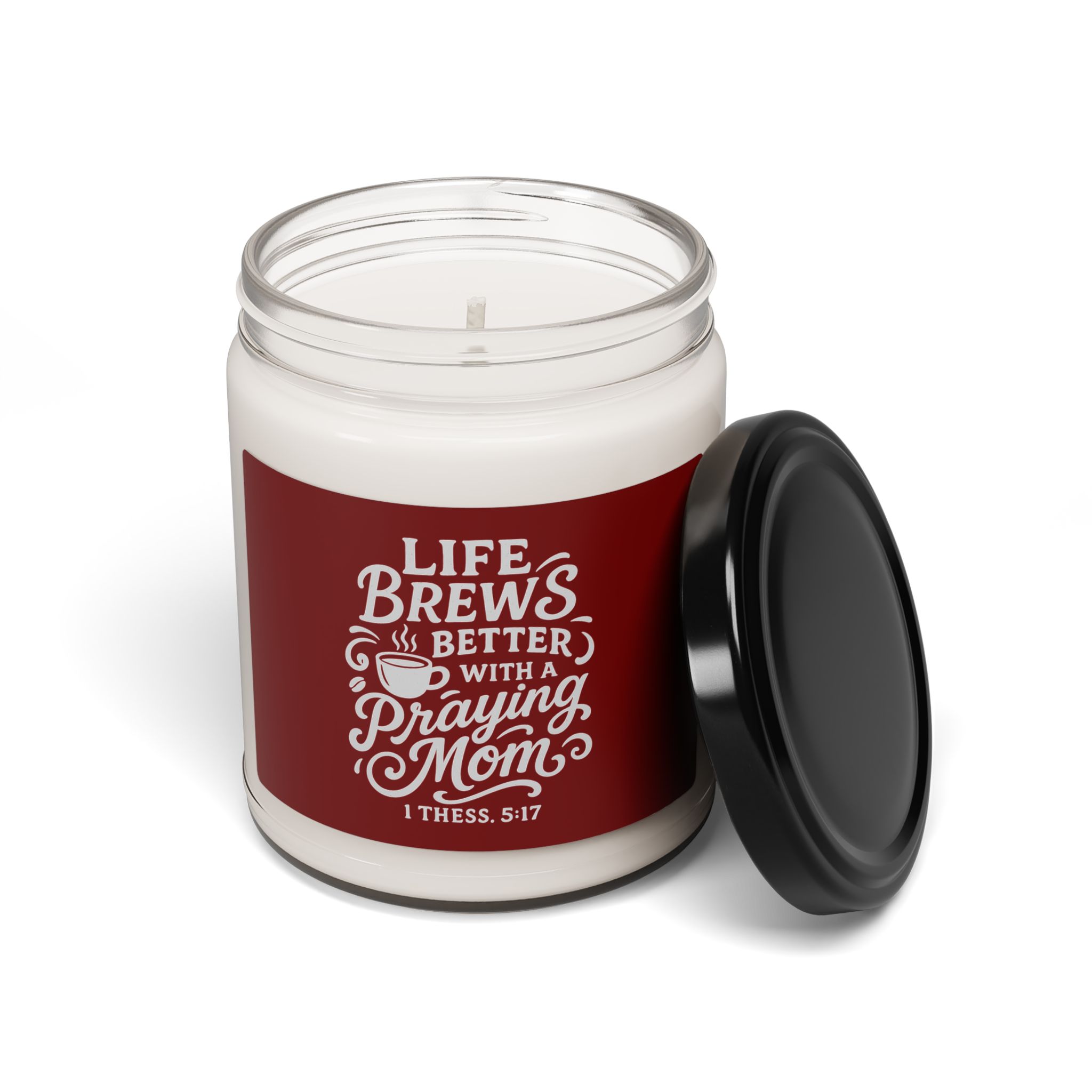 Scented Christian Candle – Life Brews Better with a Praying Mom - Image 2