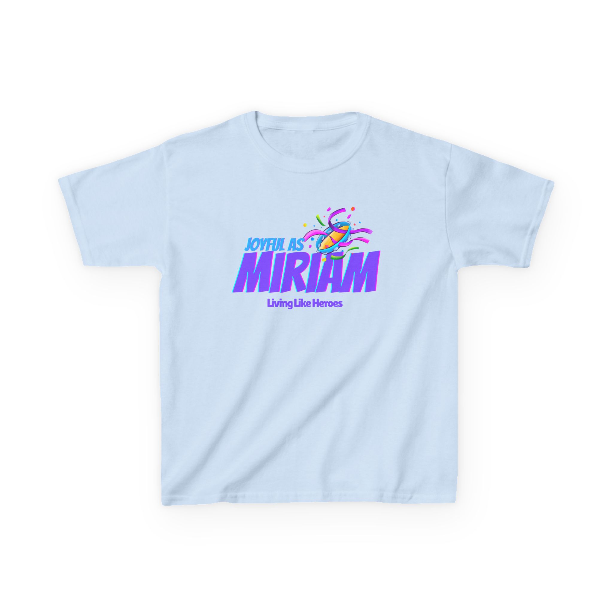 Joyful as Miriam – Kids Worship Tee | Living Like Heroes - Image 2