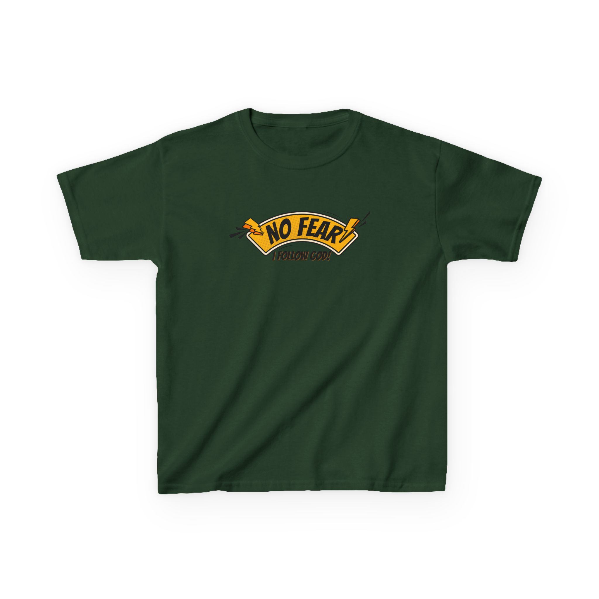 No Fear, I Follow God – Kids Bold Faith Tee | Living Like Heroes - Image 17