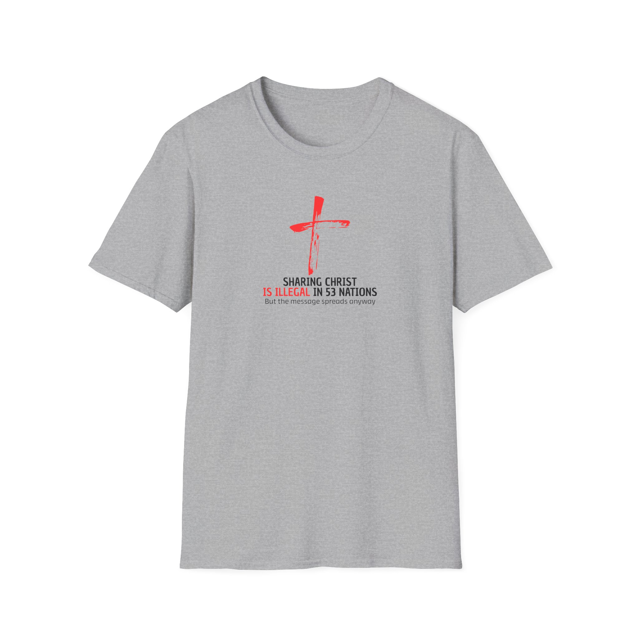 Unisex Christian T-Shirt – The Gospel Spreads in All 53 Restricted Nations