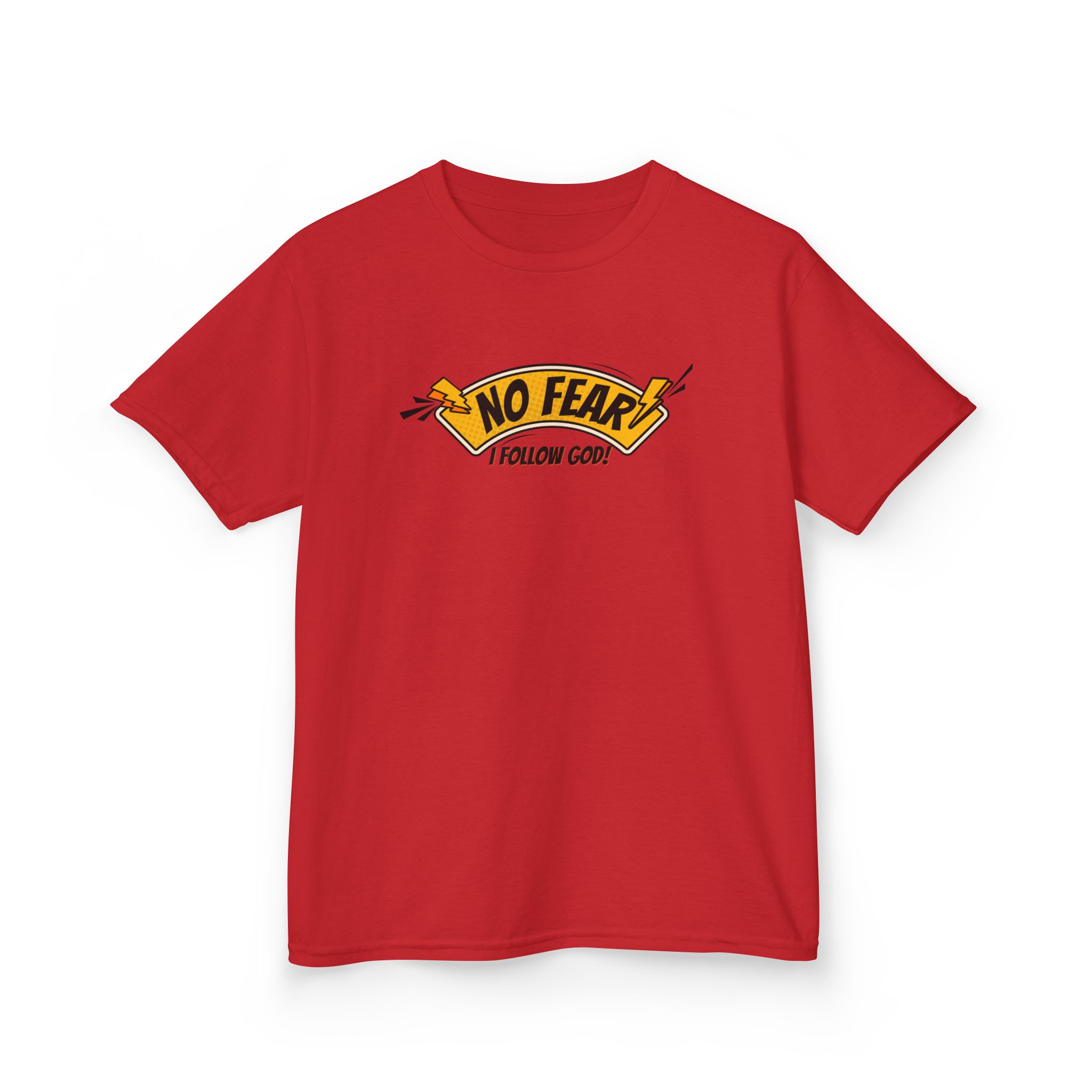 No Fear, I Follow God – Kids Bold Faith Tee | Living Like Heroes - Image 55