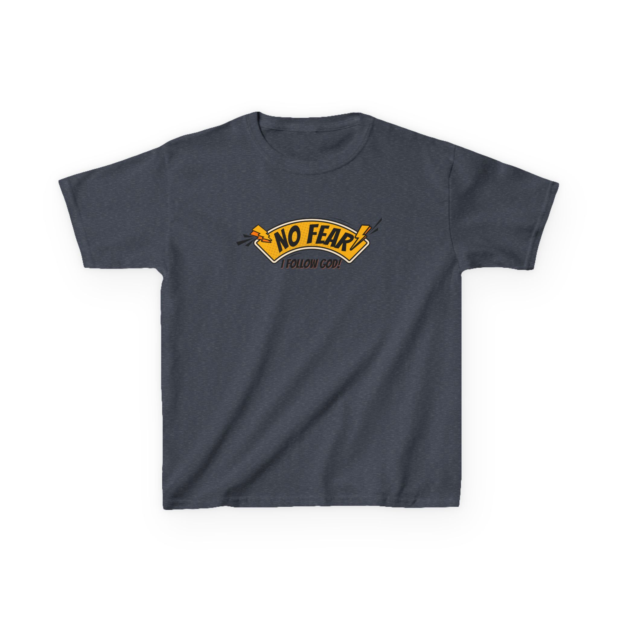 No Fear, I Follow God – Kids Bold Faith Tee | Living Like Heroes - Image 45
