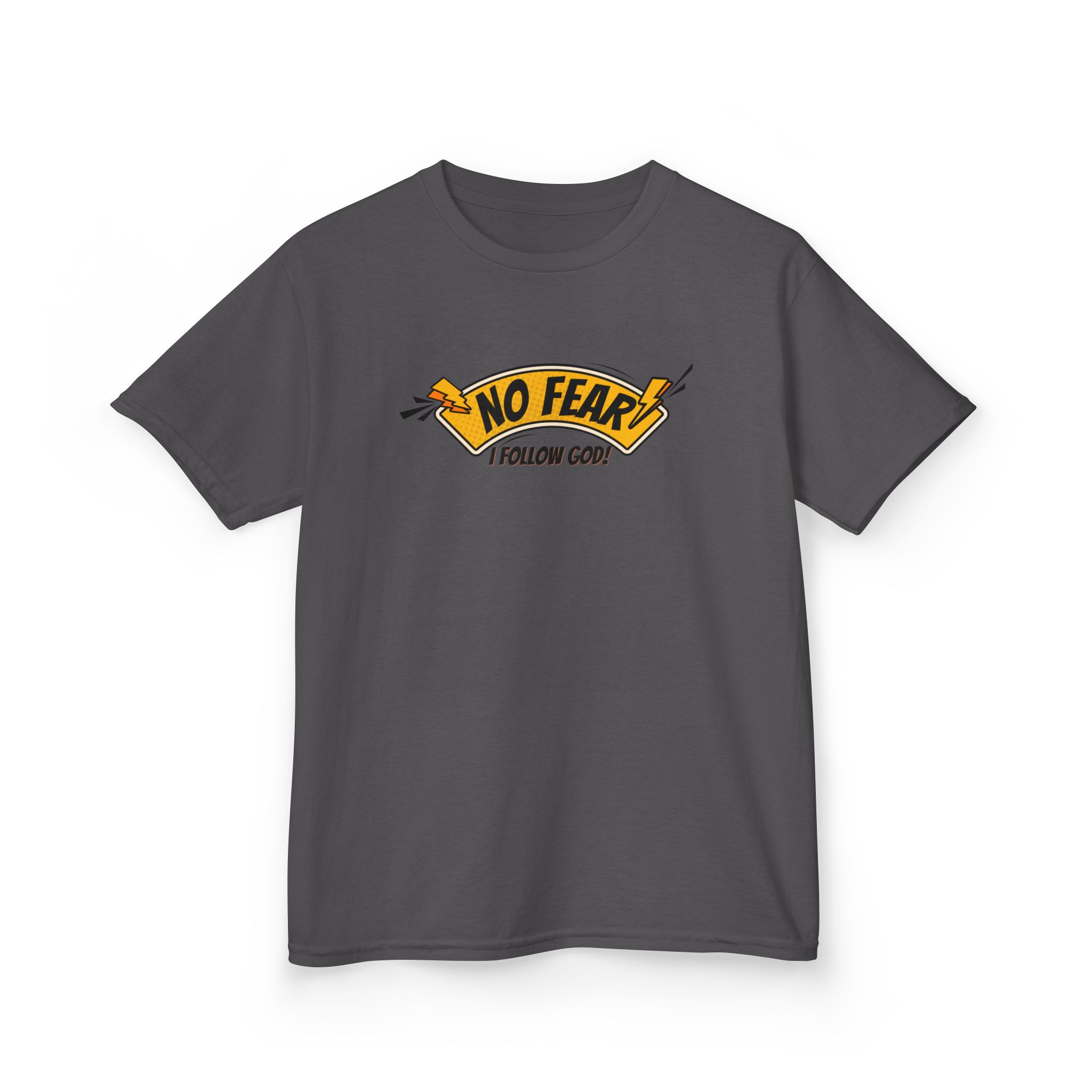 No Fear, I Follow God – Kids Bold Faith Tee | Living Like Heroes - Image 39