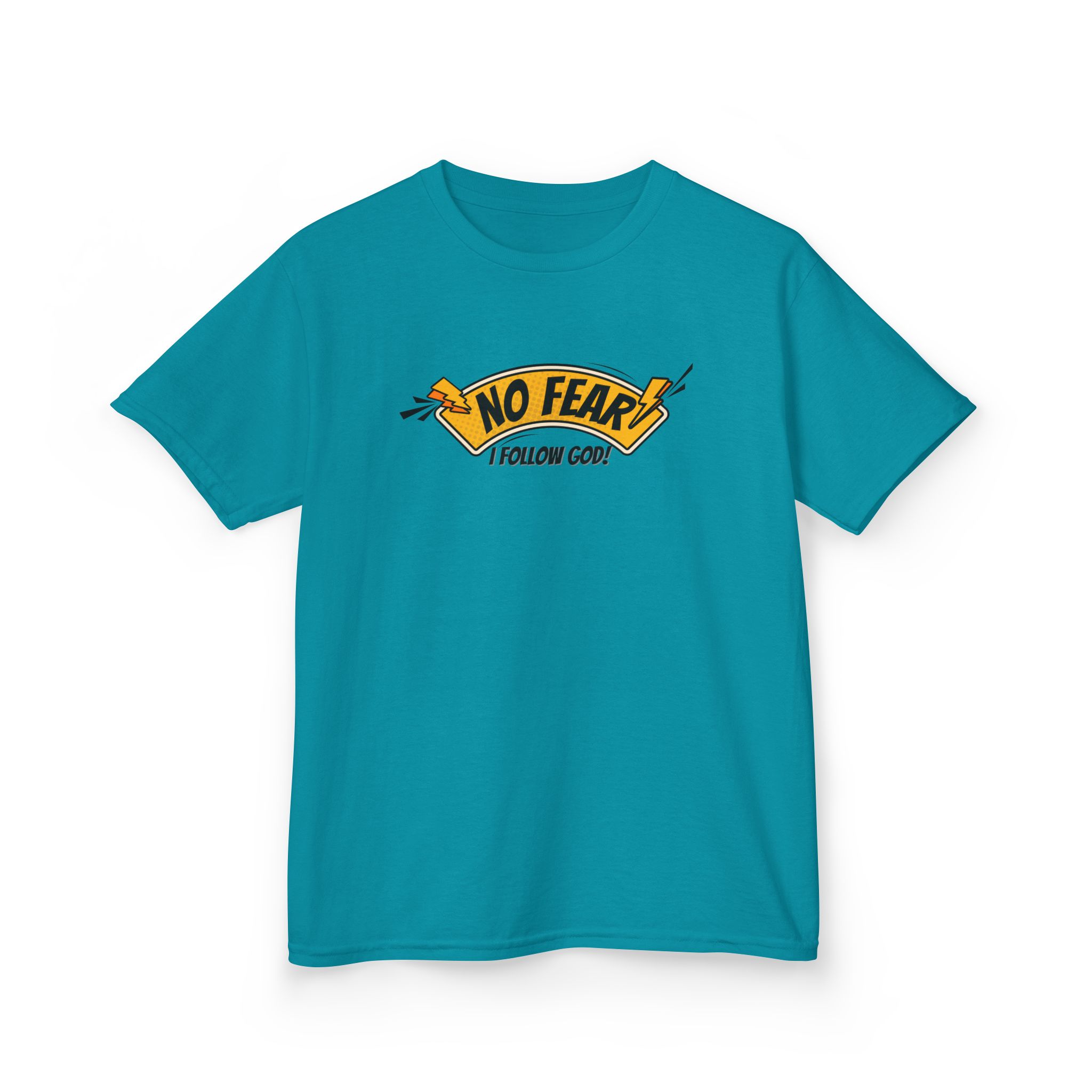 No Fear, I Follow God – Kids Bold Faith Tee | Living Like Heroes - Image 27