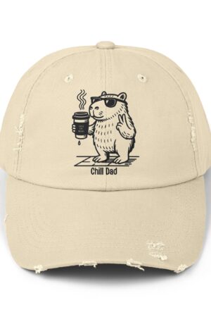 Chill Dad Distressed Cap – Isaiah 26:3 Christian Hat for Laid-Back Dads