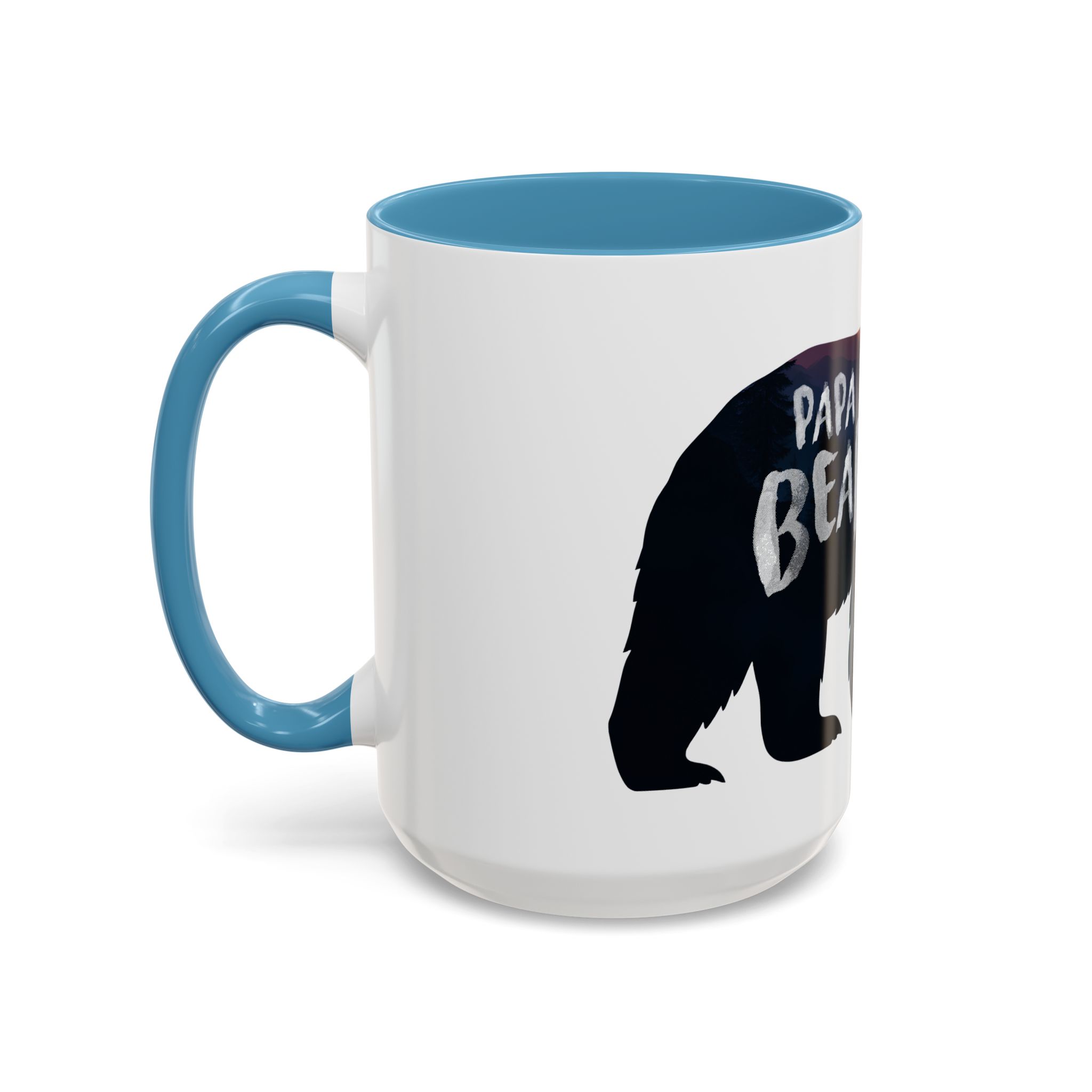 Papa Bear Accent Mug – Christian Mountain Dad Gift w/ Proverbs 14:26 - Image 31