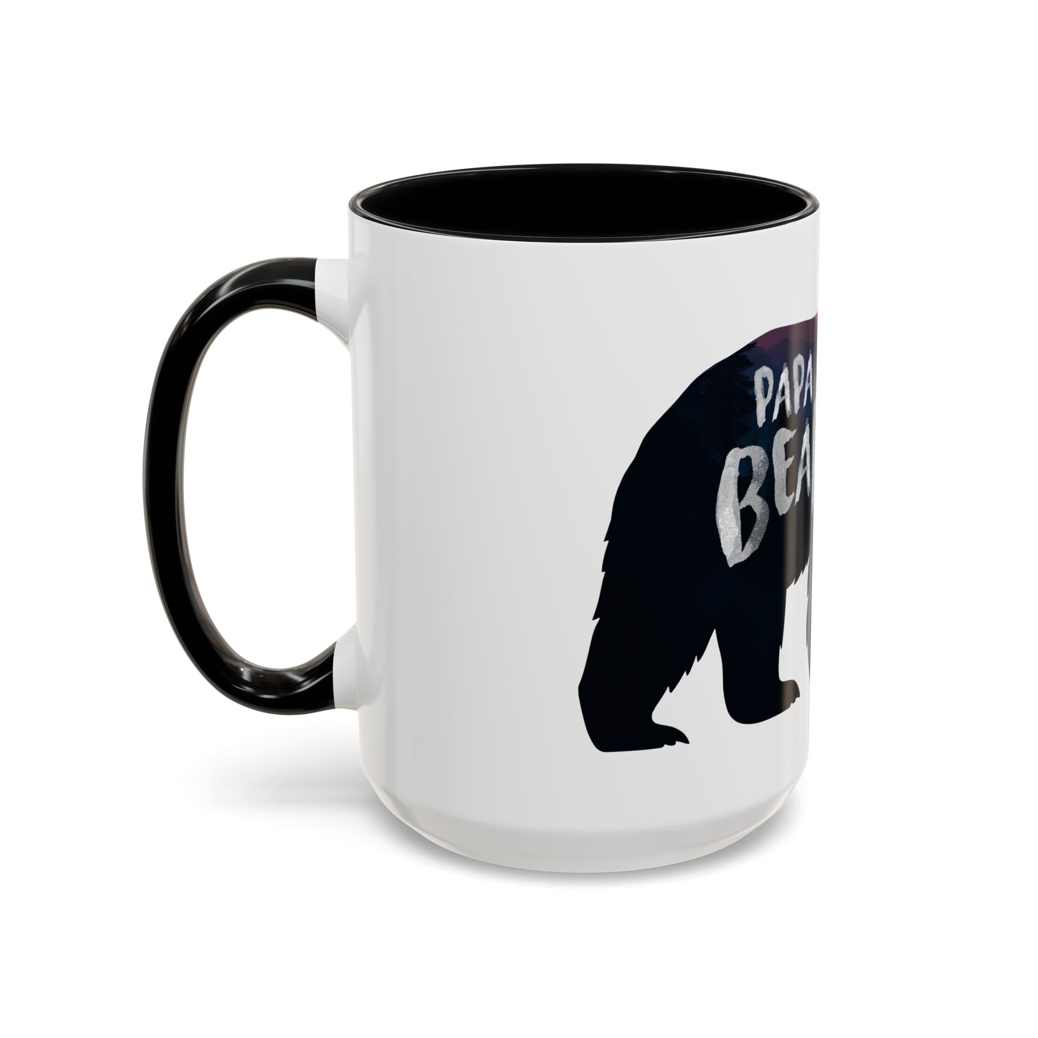 Papa Bear Accent Mug – Christian Mountain Dad Gift w/ Proverbs 14:26 - Image 19