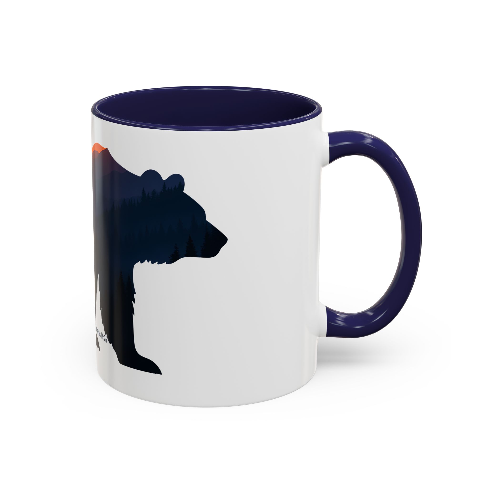 Papa Bear Accent Mug – Christian Mountain Dad Gift w/ Proverbs 14:26 - Image 10