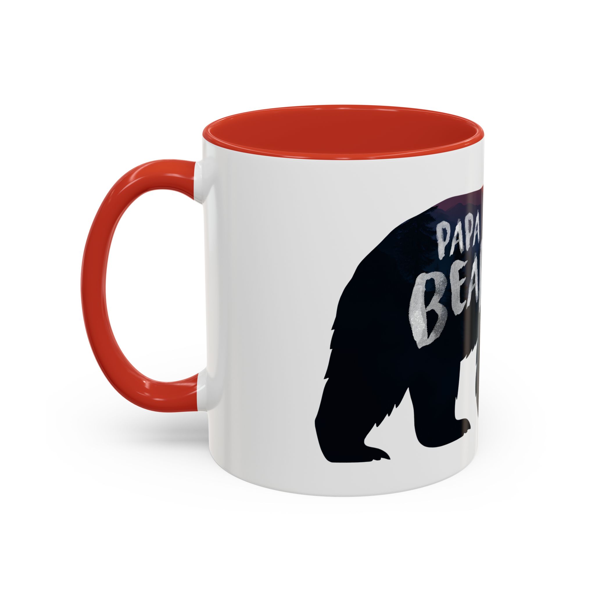 Papa Bear Accent Mug – Christian Mountain Dad Gift w/ Proverbs 14:26 - Image 15
