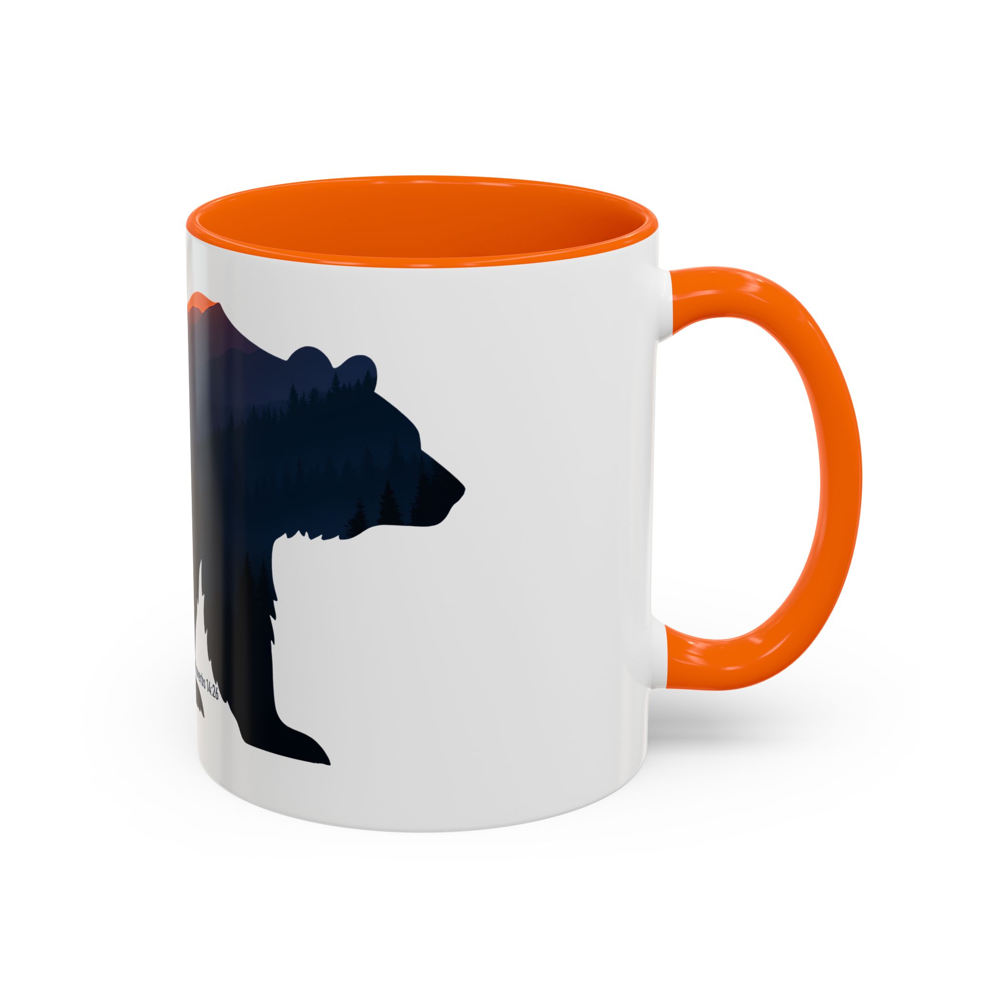 Papa Bear Accent Mug – Christian Mountain Dad Gift w/ Proverbs 14:26 - Image 34