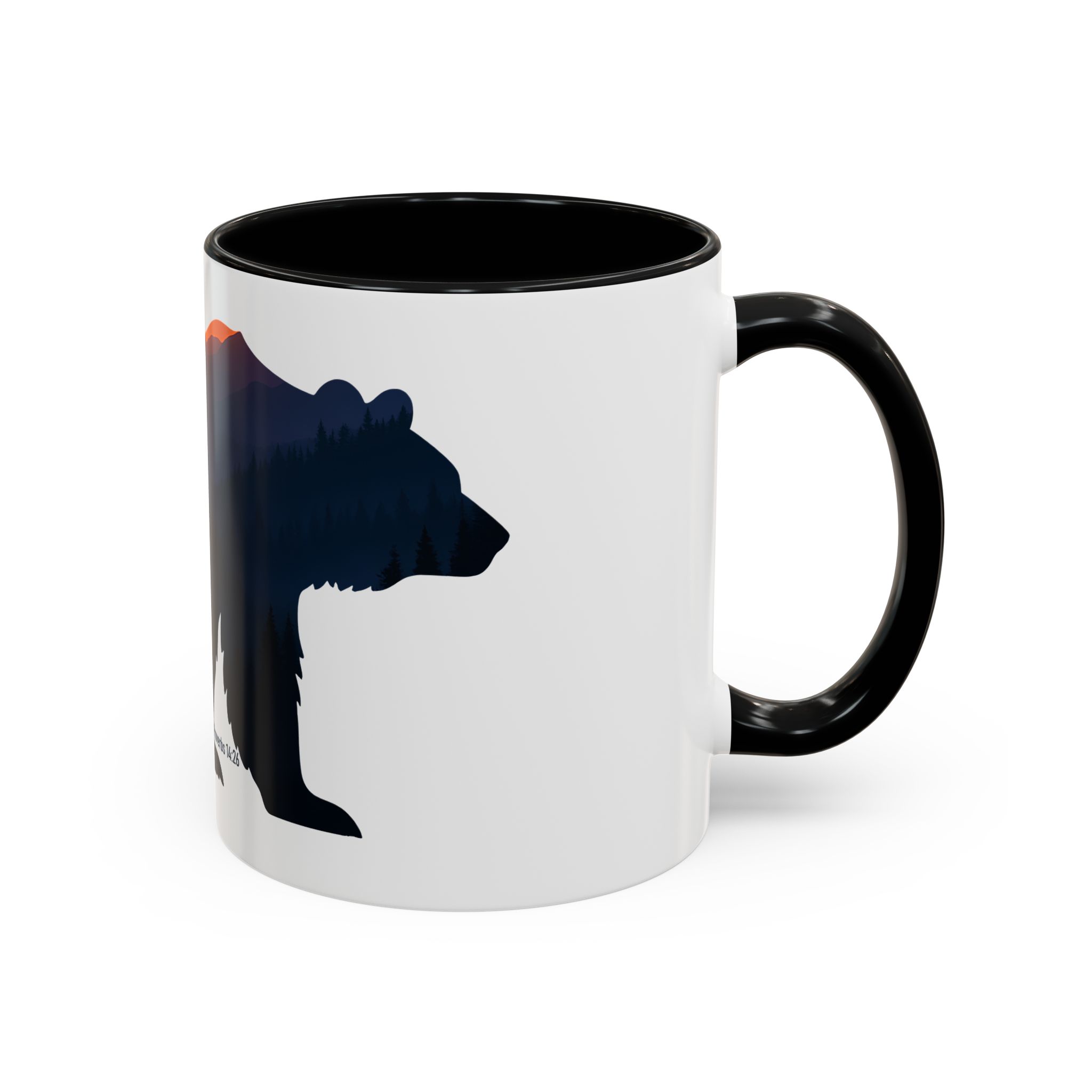 Papa Bear Accent Mug – Christian Mountain Dad Gift w/ Proverbs 14:26 - Image 6