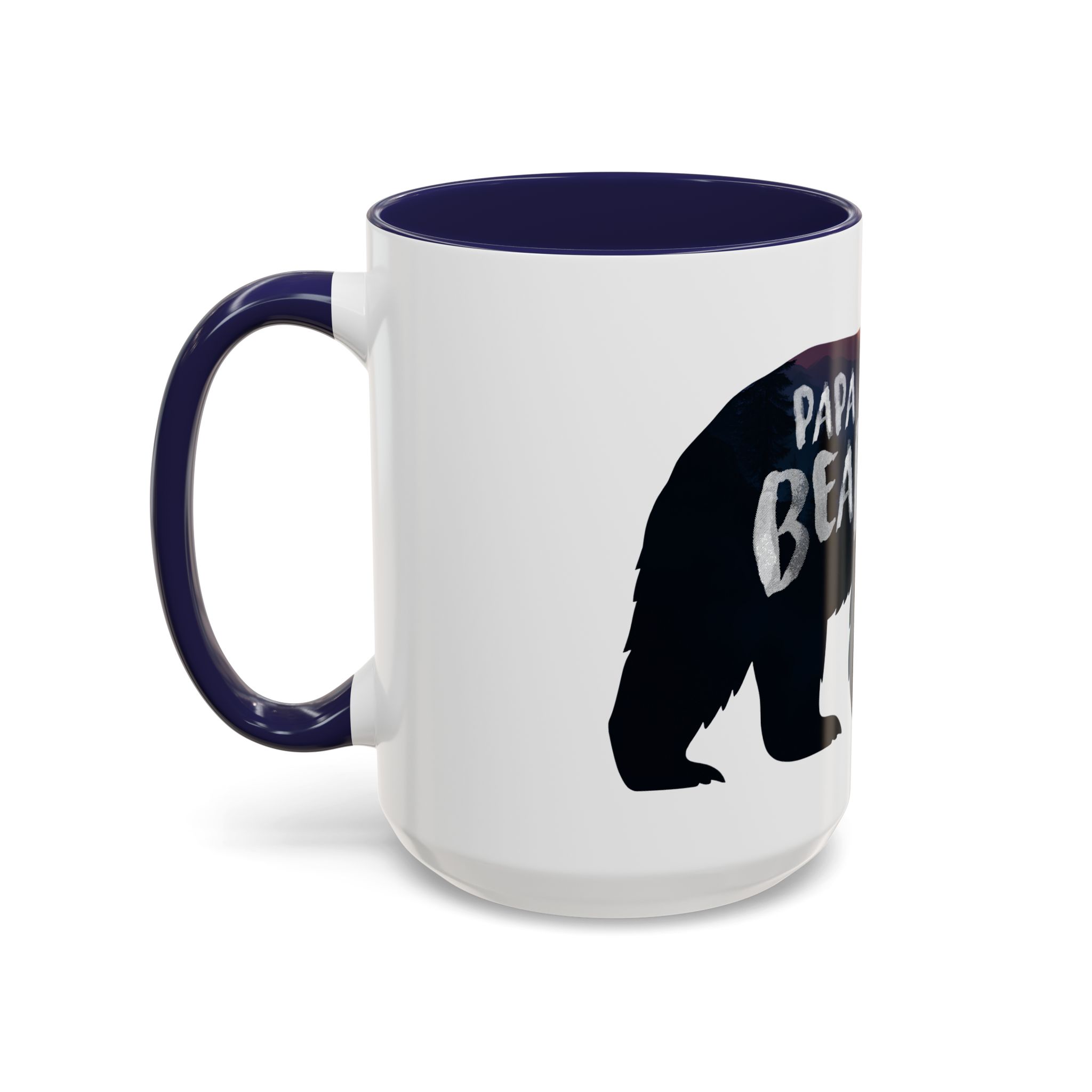Papa Bear Accent Mug – Christian Mountain Dad Gift w/ Proverbs 14:26 - Image 23