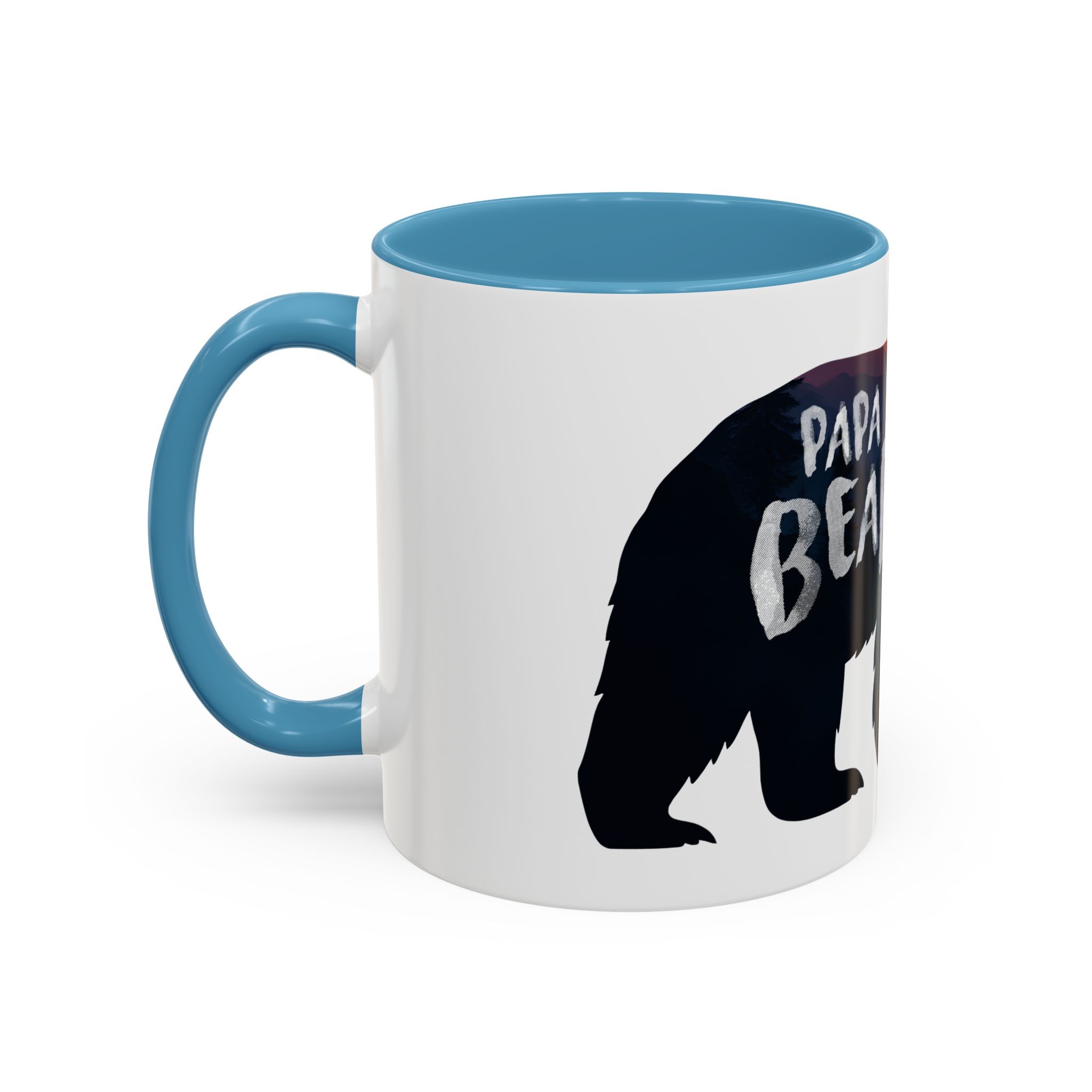 Papa Bear Accent Mug – Christian Mountain Dad Gift w/ Proverbs 14:26 - Image 27