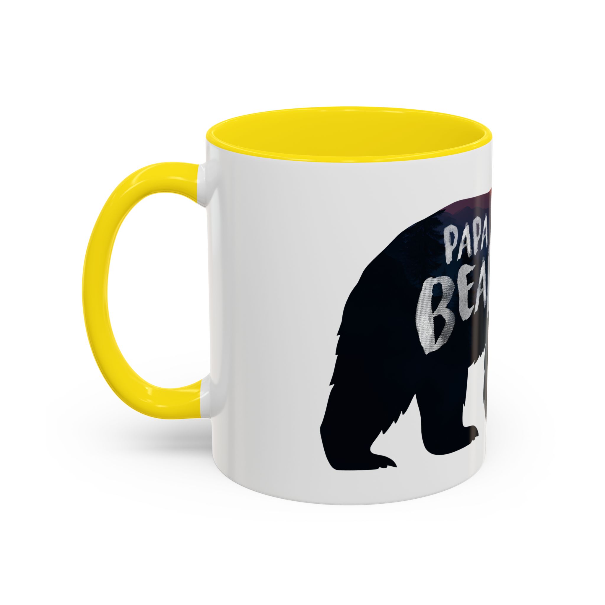 Papa Bear Accent Mug – Christian Mountain Dad Gift w/ Proverbs 14:26 - Image 39