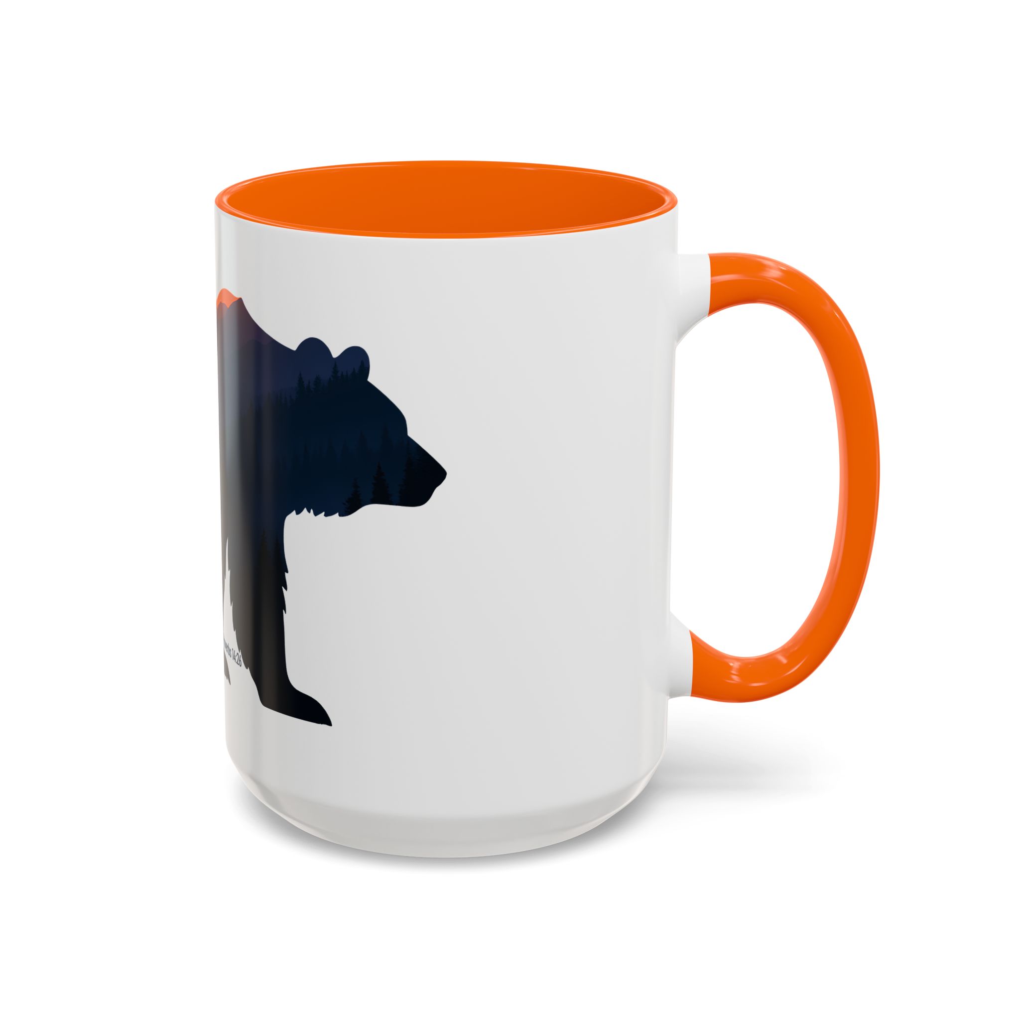 Papa Bear Accent Mug – Christian Mountain Dad Gift w/ Proverbs 14:26 - Image 42