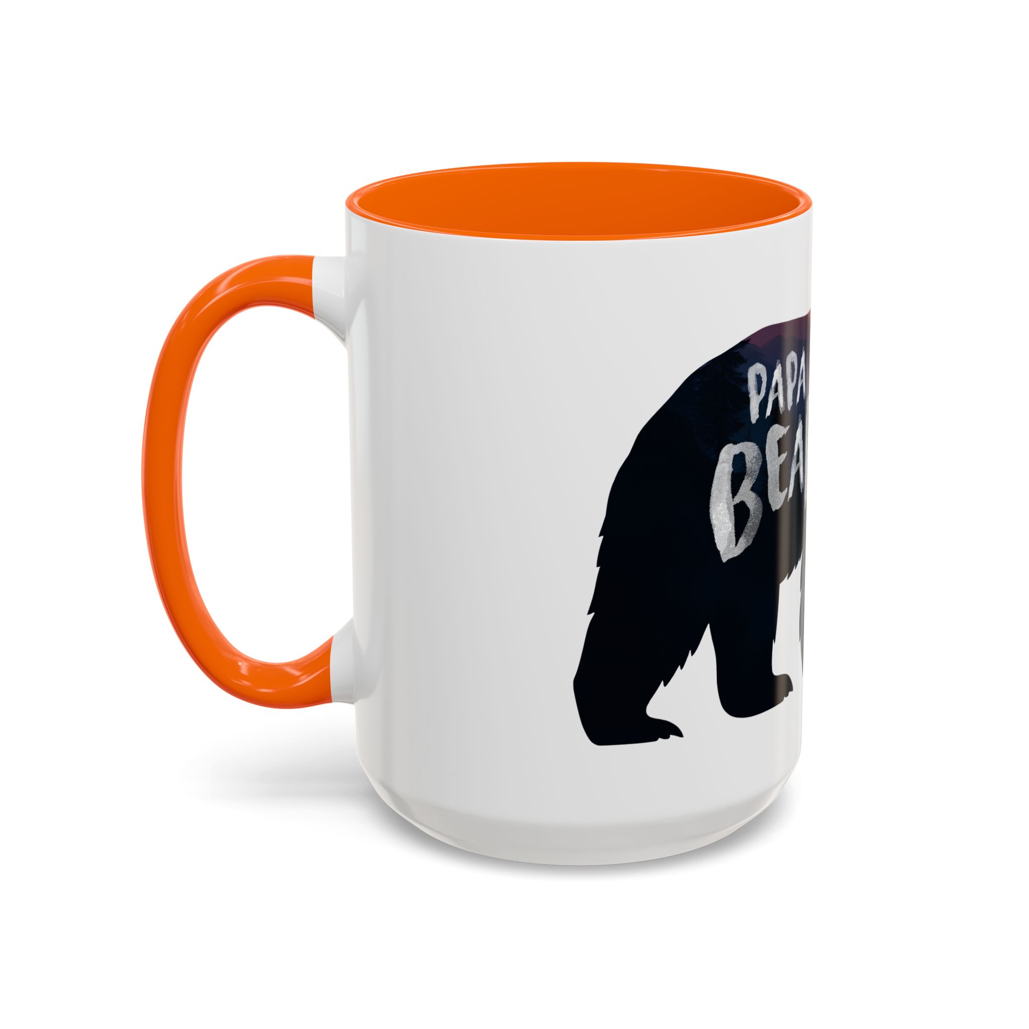 Papa Bear Accent Mug – Christian Mountain Dad Gift w/ Proverbs 14:26 - Image 43