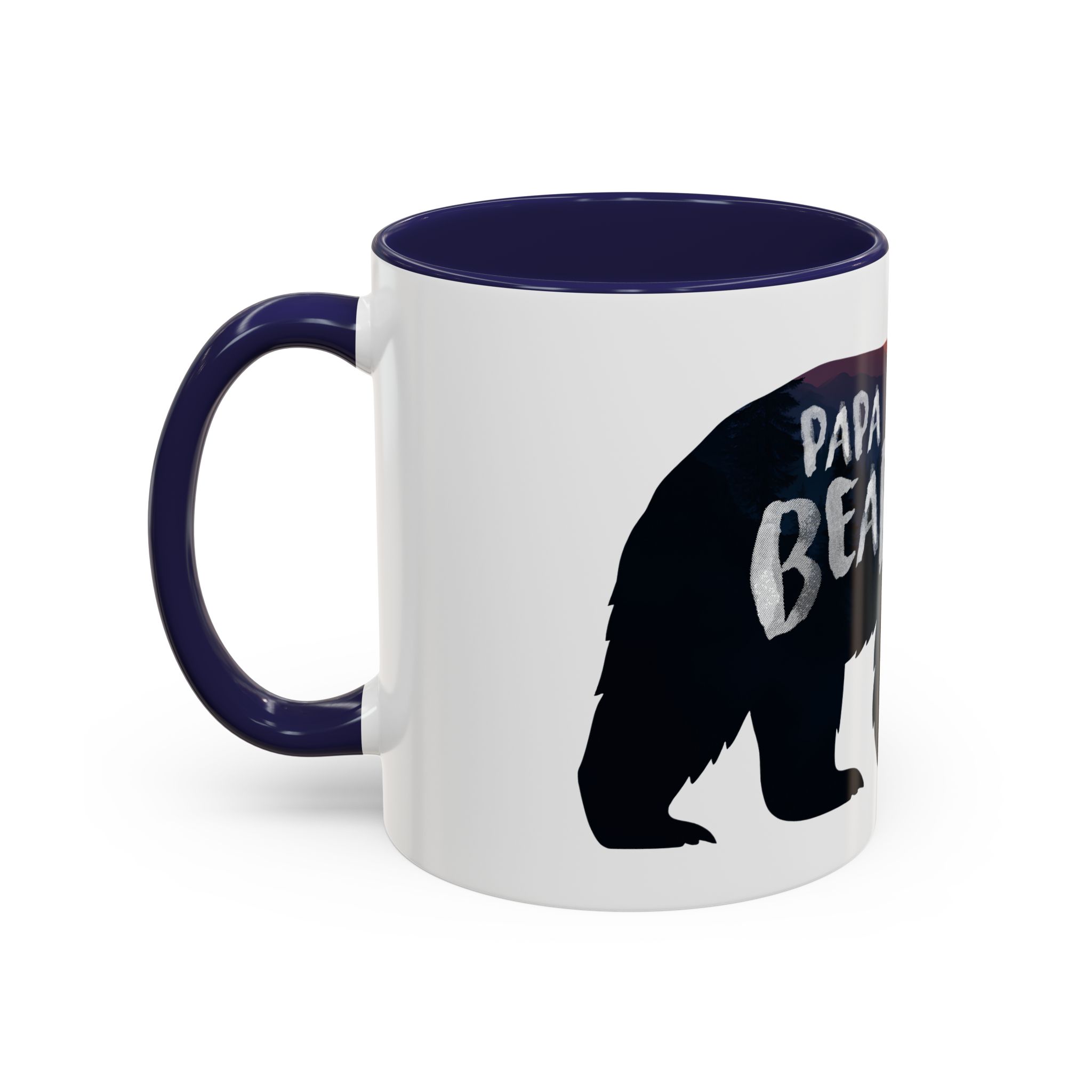Papa Bear Accent Mug – Christian Mountain Dad Gift w/ Proverbs 14:26 - Image 11