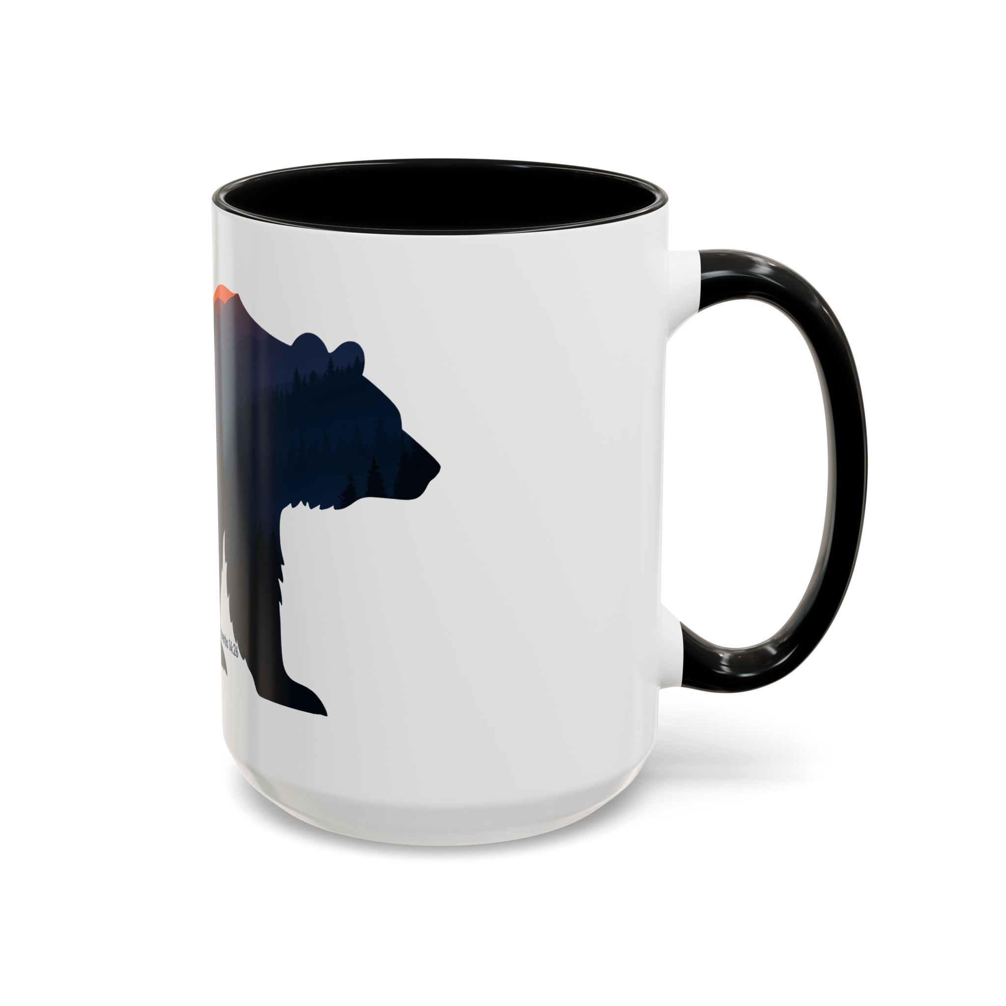 Papa Bear Accent Mug – Christian Mountain Dad Gift w/ Proverbs 14:26 - Image 18