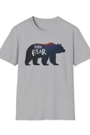 Papa Bear Mountain Tee – Strong Christian Dad Shirt for Father’s Day