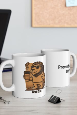 Cool Dad Christian Mug – Proverbs 20:7 Funny Gift for Faith-Filled Fathers