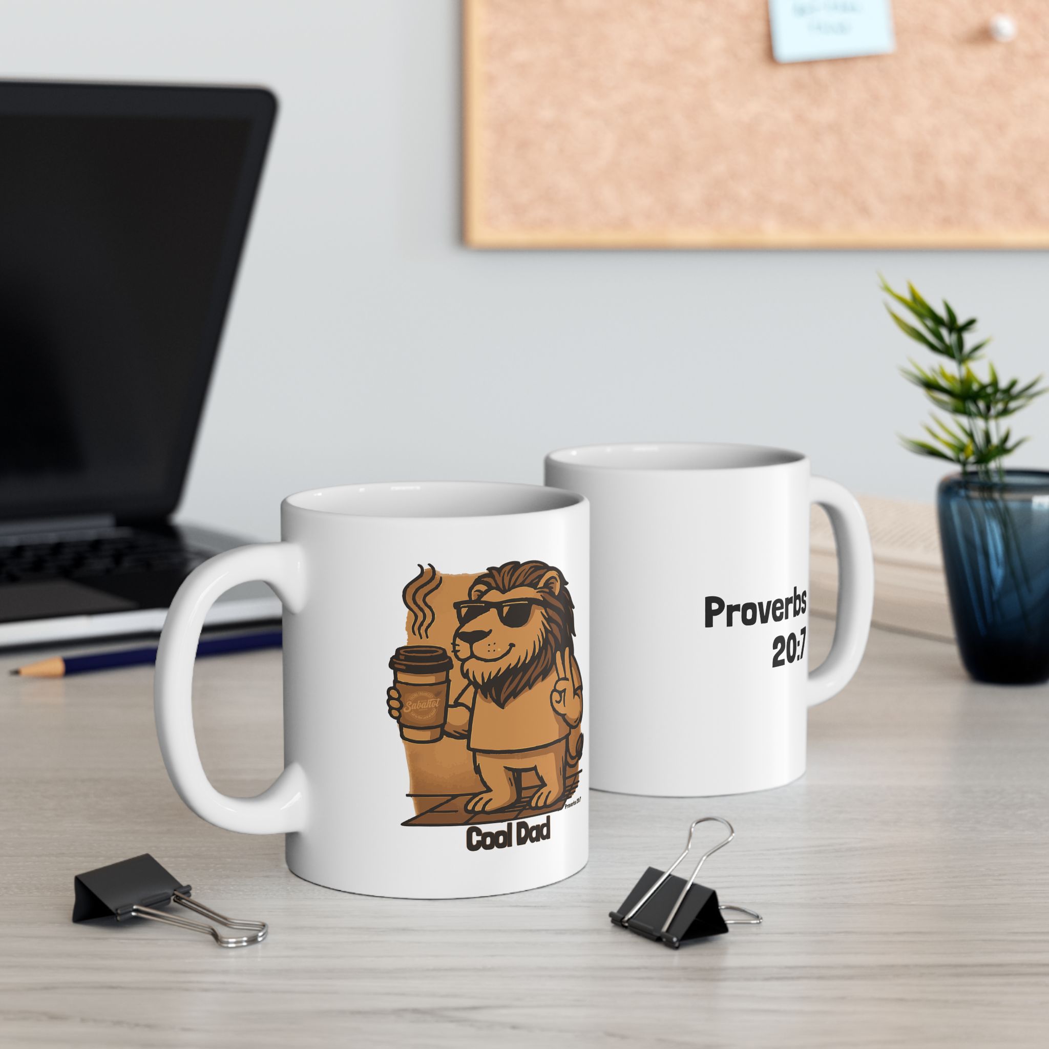 Cool Dad Christian Mug – Proverbs 20:7 Funny Gift for Faith-Filled Fathers