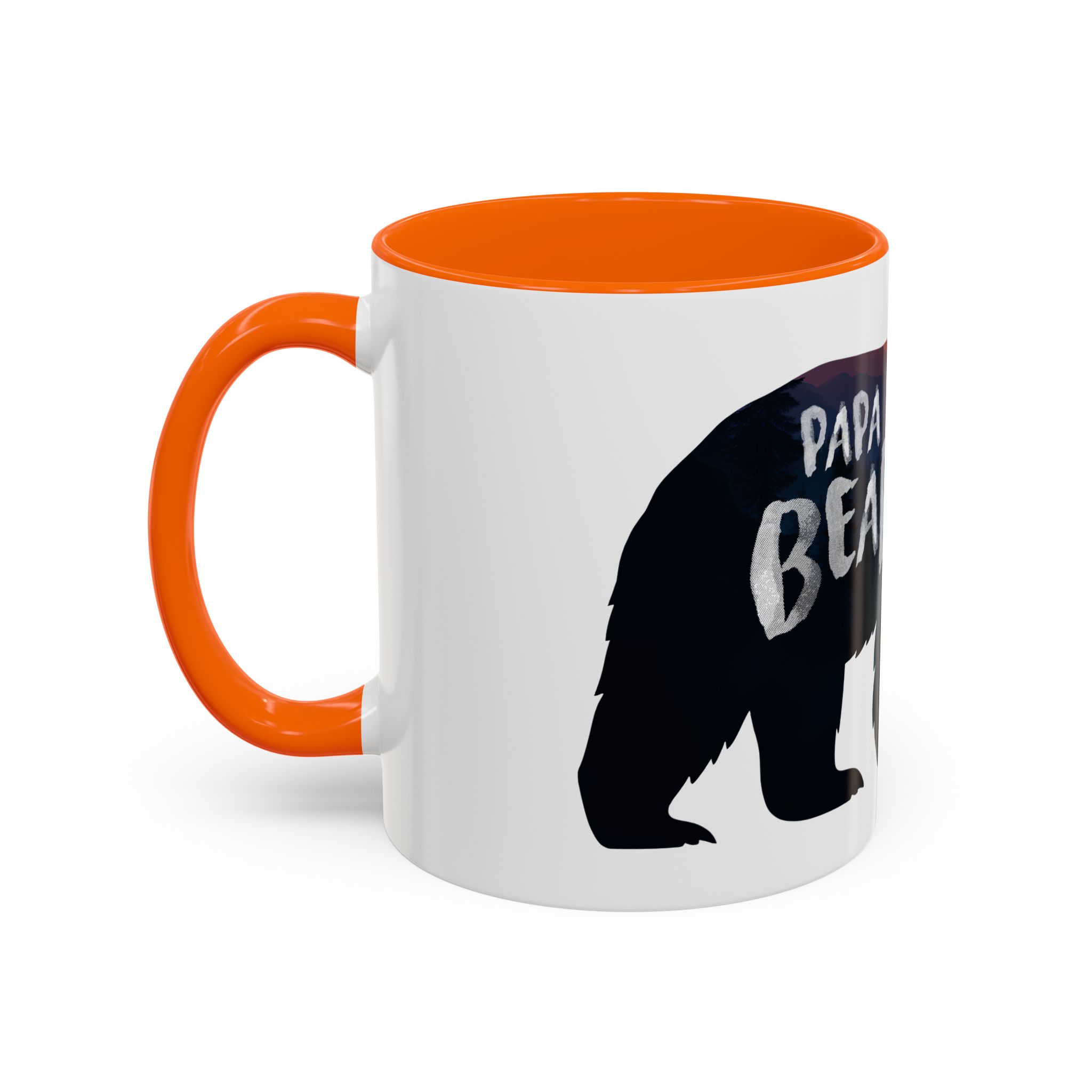 Papa Bear Accent Mug – Christian Mountain Dad Gift w/ Proverbs 14:26 - Image 35