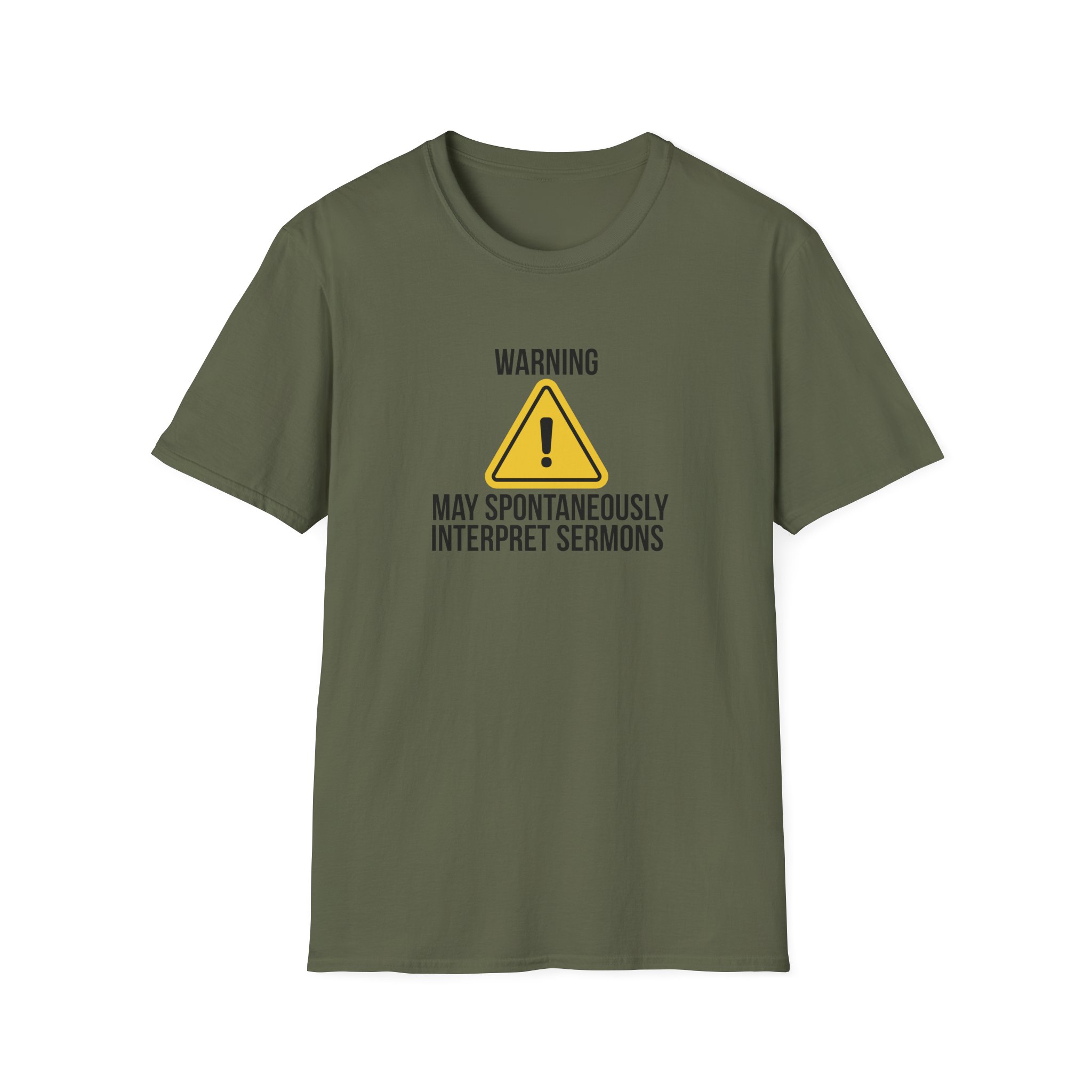Warning Interpreter T-Shirt – May Spontaneously Interpret Sermons Tee - Image 13