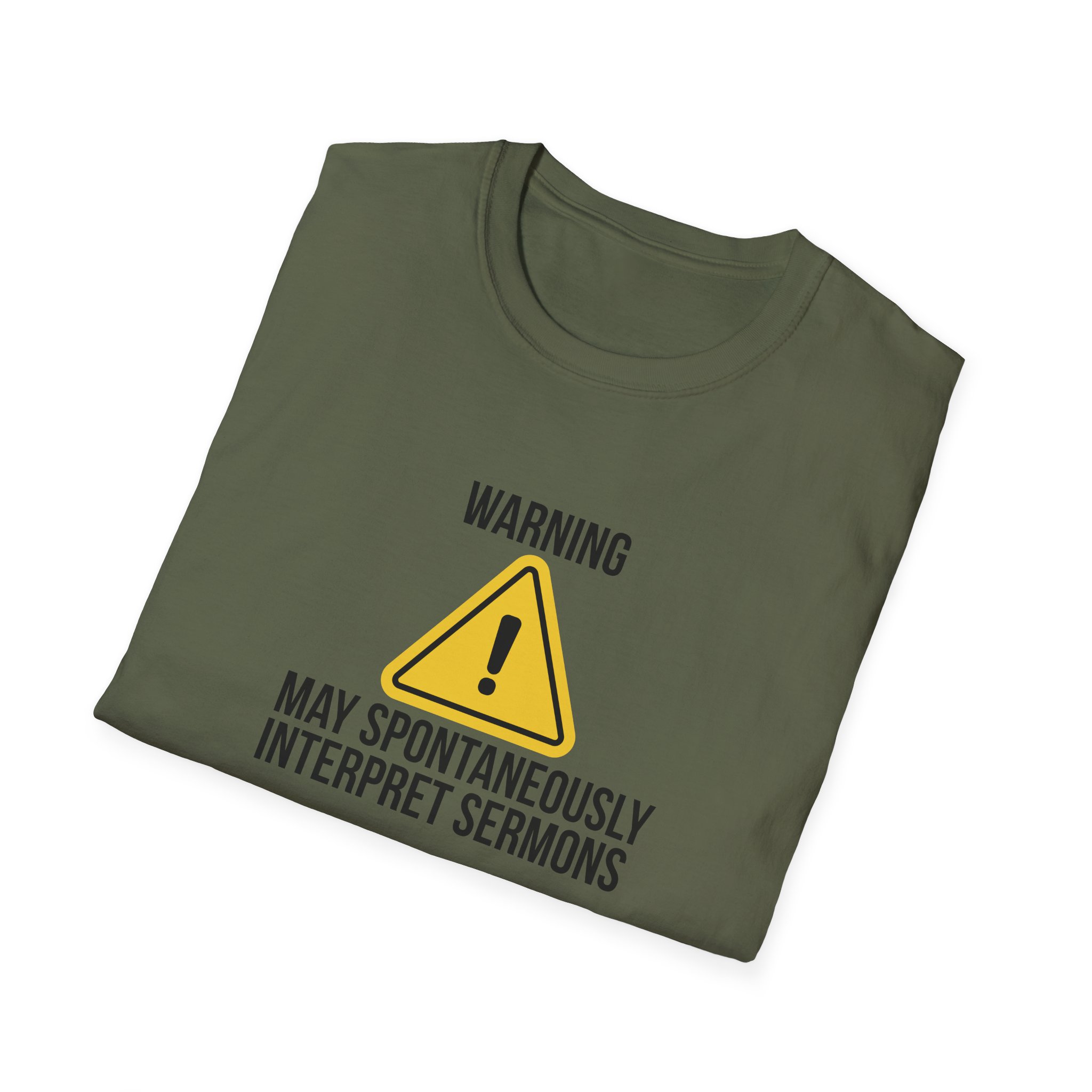 Warning Interpreter T-Shirt – May Spontaneously Interpret Sermons Tee - Image 14