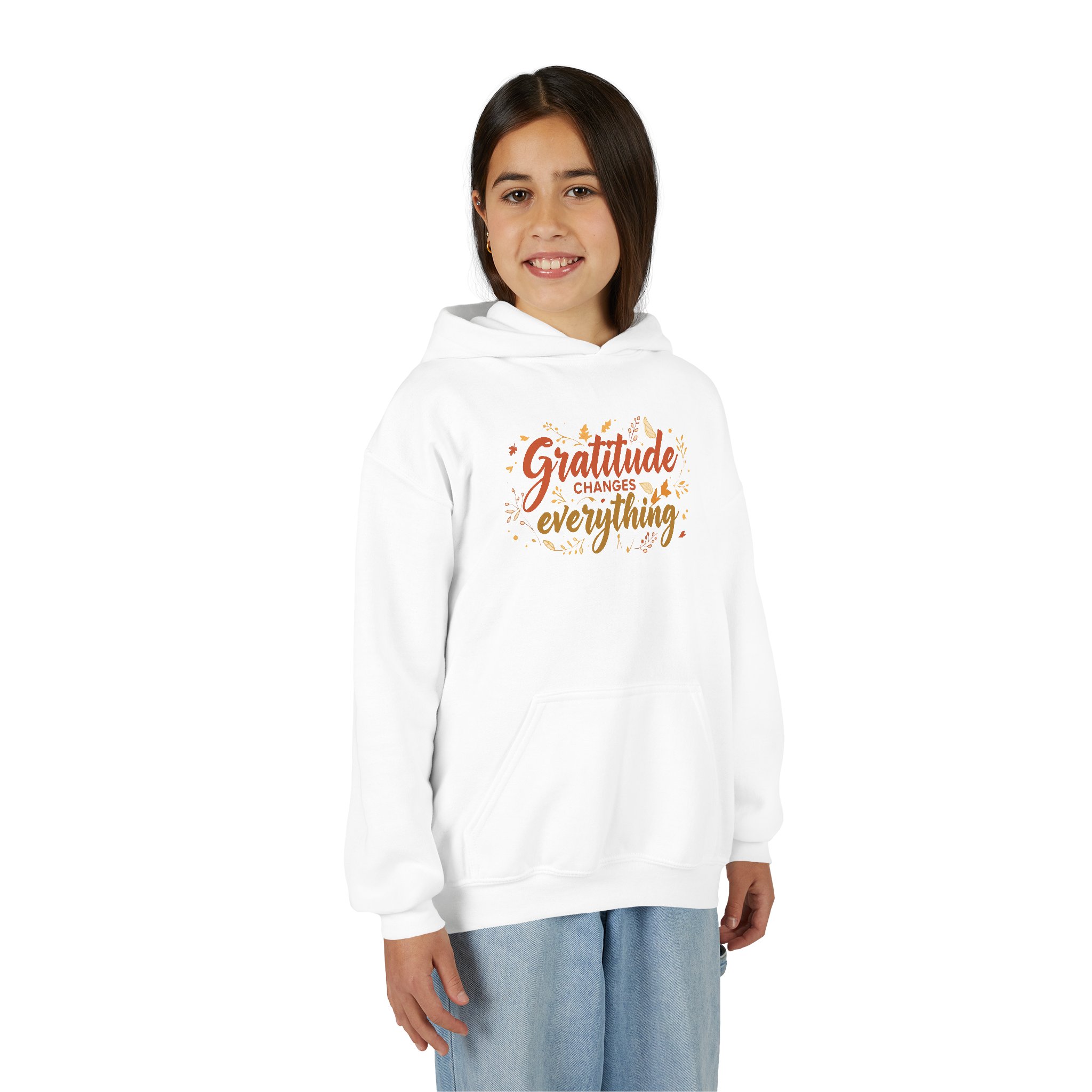 Gratitude Changes Everything – Youth Christian Hoodie - Image 3